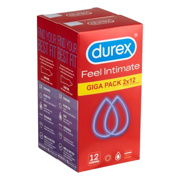 Durex Feel Intimate - Tynde kondomer (2x12 stk)