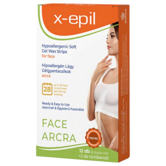 X-Epil hypoallergen striber til ansigtet (12 stk)