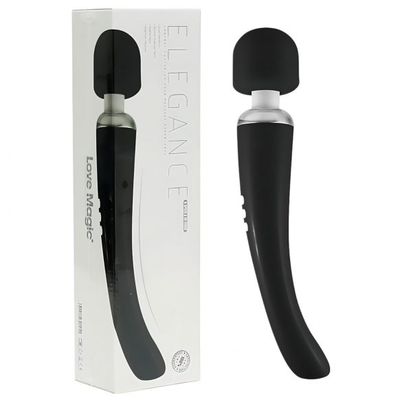 Love Magic Elegance Wand - genopladelig vibrator (sort)