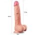 Lovetoy Naturlig Dildo - Dobbel lag, 25cm realistisk oplevelse