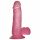 Jelly Studs - Livagtig dildo med fod - 15 cm (pink)