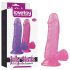 Jelly Studs - Livagtig dildo med fod - 15 cm (pink)