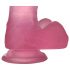 Jelly Studs - Livagtig dildo med fod - 15 cm (pink)