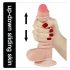 Lovetoy Glidehud - dobbeltlagdildo - 18 cm (natur)