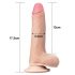 Lovetoy Glidehud - dobbeltlagdildo - 18 cm (natur)