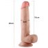 Lovetoy Sliding-Skin - Dobbeltlags dildo 21 cm (naturlig)