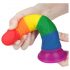 Lovetoy Prider - livagtigt dildo - 19cm (regnbue)