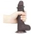 Lovetoy Sliding-Skin - dobbeltlag dildo - 18 cm (brun)