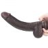 Lovetoy Sliding-Skin, dobbel stimulerende dildo, 23 cm, brun