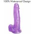 Jelly 8 sugedildo med testikler (lilla)