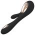 LELO Soraya Wave - Genopladelig vibrerende dildo med klitorisstimulator (sort)