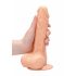 RealRock Dong 8 - Lifelike dildo med kugler (20cm) - naturlig