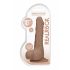 RealRock Dong 10 - Naturtro dildo med testikler (25 cm) - Mørk natur