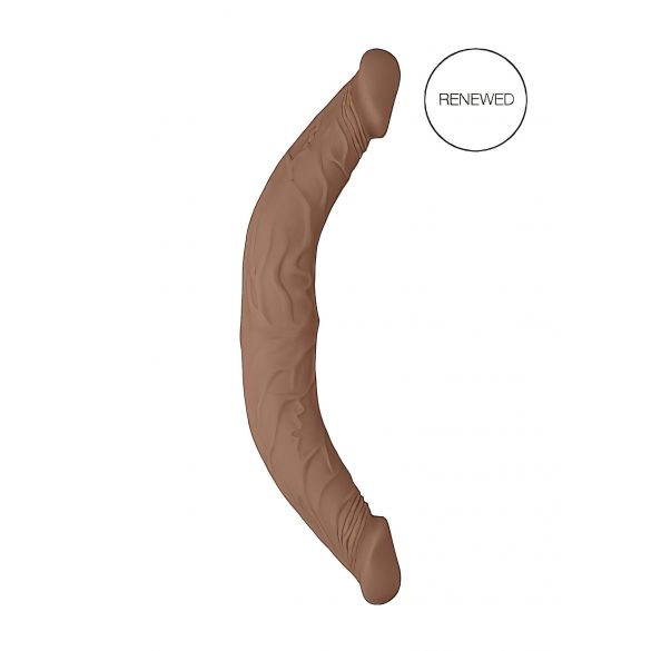 RealRock Double Dong 14 - dobbelt dildo (36cm) - mørk natur