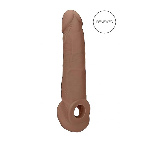 RealRock Penis Sleeve 9 - 21,5cm - mørk natur