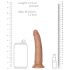 RealRock Slim - realistisk dildo 15,5 cm (mørk natur)