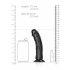 RealRock - realistisk dildo med sugebund - 15,5 cm (sort)