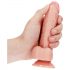 RealRock - sugekop dildo, realistisk - 15,5 cm (naturlig)