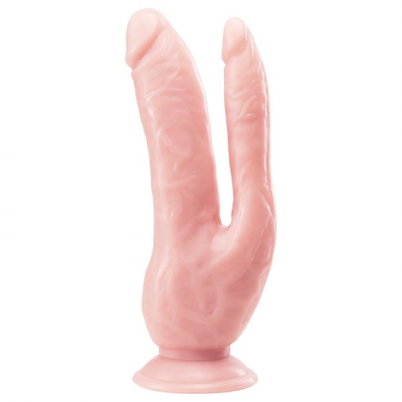 Dr. Skin 8 - sugefodet dobbeltdildo (natur)