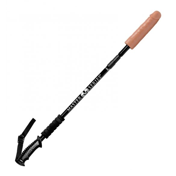 Master Series Dick Stick - Telescopic Rod with Dildo (Black-Natural) 