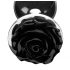 Booty Sparks Black Rose - 79g aluminiums anal plug (sølv-sort)