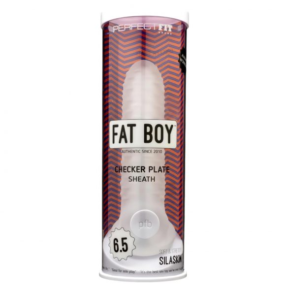 Fat Boy Checker Box - penissleeve (17 cm) - mælkehvid