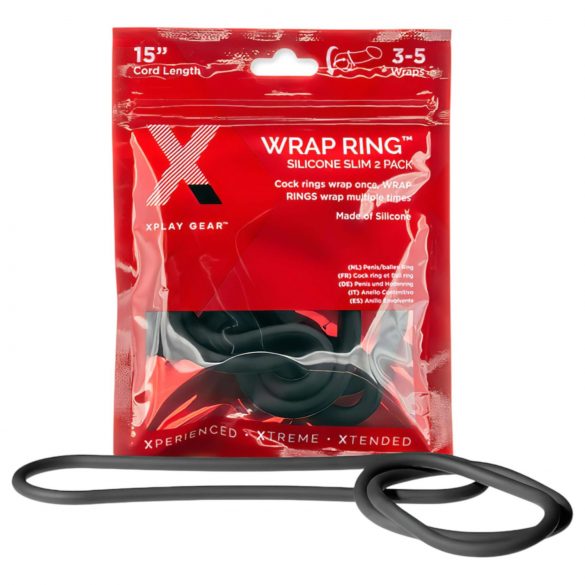 Perfekt Slim Wrap 15 - slank penisring - sort (38cm)