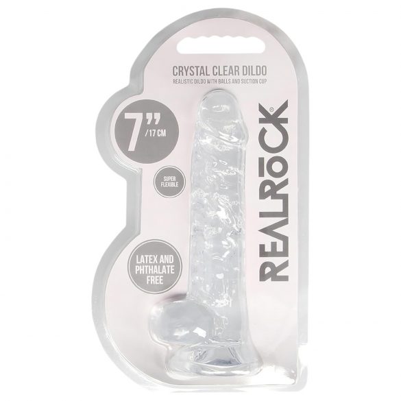 REALROCK - klar realistisk dildo - 17 cm.