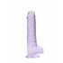 REALROCK - gennemsigtig realistisk dildo - lilla (19cm)