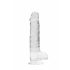 REALROCK - transparent realistisk dildo - krystalklar (19cm)