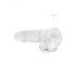 REALROCK - transparent realistisk dildo - krystalklar (19cm)