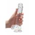 REALROCK - transparent realistisk dildo - krystalklar (19cm)