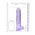 REALROCK - Gennemsigtig realistisk dildo - lilla (22 cm)