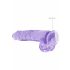 REALROCK - Gennemsigtig realistisk dildo - lilla (22 cm)