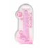 REALROCK - gennemsigtig realistisk dildo - pink (22cm)