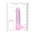 REALROCK - gennemsigtig realistisk dildo - pink (22cm)