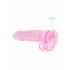 REALROCK - gennemsigtig realistisk dildo - pink (22cm)