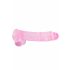 REALROCK - gennemsigtig realistisk dildo - pink (22cm)