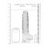 REALROCK - gennemsigtig naturtro dildo - 22 cm