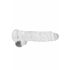 REALROCK - gennemsigtig naturtro dildo - 22 cm