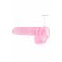 REALROCK - gennemsigtig realistisk dildo - pink (15cm)