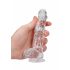 REALROCK - realistisk dildo - krystalklar (15 cm)