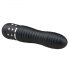 Easytoys Diamond Ribbed - sort ribbet vibratorstang