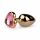 Easytoys Metal No.3 - anal plug - guld-rosa (2,5cm)