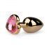 Easytoys Metal No.3 - anal plug - guld-rosa (2,5cm)