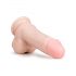 Easytoys - dildo med sugebund og kugler (17,5cm) - naturlig