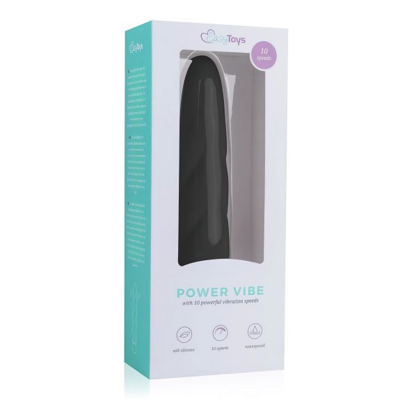 Easytoys Power Vibe - Sort, sexet skruet vibrator!