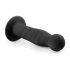 Easytoys Ribbed - Sort sugekop anal dildo 14cm