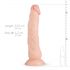 Realistisk Dylan dildo - 23 cm (naturlig)