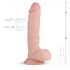 Real Fantasy Glynn - realistisk dildo med pung - 25 cm (natur)